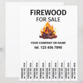 Papier Bois de chauffage à vendre Annonce déchirante pour (Devant / Derrière)