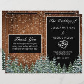 Papier Bois de neige noir et pin de forêt (Devant / Derrière)