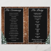 Papier Bois de neige noir et pin de forêt (Dos)