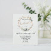 Papier Bois d'olive - Douche nuptiale. Invitation (Debout devant)