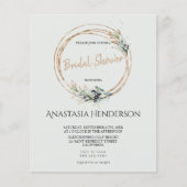 Papier Bois d'olive - Douche nuptiale. Invitation (Devant)