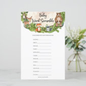 Papier Bois forêt animaux bois Bébé Mot Scramble (Debout devant)