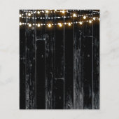 Papier Bois Noir Rustique & Lumières 4 Enregistrer la Dat (Dos)