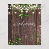 Papier Bois rustique et verdure Invitation à la douche nu (Dos)