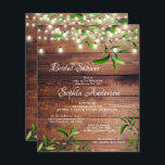 Papier Bois rustique et verdure Invitation à la douche nu<br><div class="desc">Rustic Wood Greenery Bridal Shower Invitations,  aquarelle élégante et simple Feuille verte et fil de lumière bois,  calgraphie élégante,  à compléter avec vos détails facilement et rapidement. Consultez ma boutique pour voir l'ensemble de la suite pour ce design.</div>