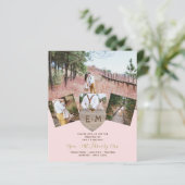 Papier Bois rustique gravé Coeur PHOTO COLLAGE Invitati (Debout devant)