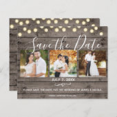 Papier Bois rustique minimaliste et lumières Photo Enregi (Devant / Derrière)