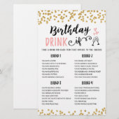 Papier Boisson d'anniversaire SI jeu de fête d'anniversai (Devant / Derrière)