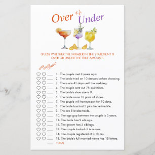 Papier Boissons de fruits de Fête des mariées au-dessus o