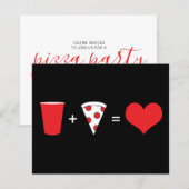 Papier boissons + pizza = amour (Devant / Derrière)