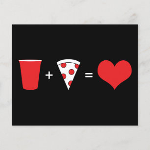 Papier boissons + pizza = amour