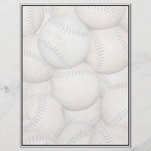 Papier Boîte de Baseballs (Softballs) (Devant)