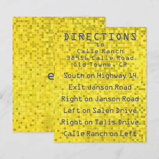 Papier Boîtier Bat mitzvah de barre/Carte de direction Je (Devant / Derrière)