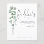 Papier Boîtier détail Mariage Eucalyptus Budget (Devant)