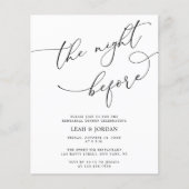 Papier Bon Marché La Nuit Avant Le Dîner De Répétition Ma (Devant)