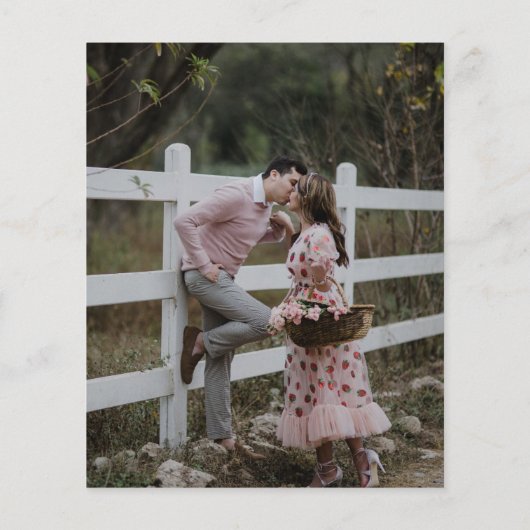 Papier BON MARCHÉ Photo Enregistrer Dates Plage FLEURS TR (Dos)