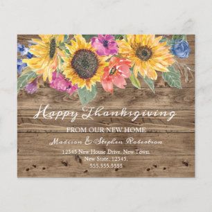 Papier Bon thanksgiving Changement d'adresse