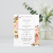 Papier Bonbon budgétaire Fleurs rose et jaune 2 Mariage (Debout devant)