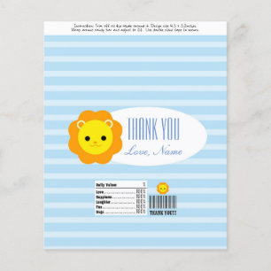 Papier Bonbons Bar Wrapper Faveur - lion bleu
