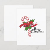 Papier Bonbons Noël Canne de Noël (Devant / Derrière)