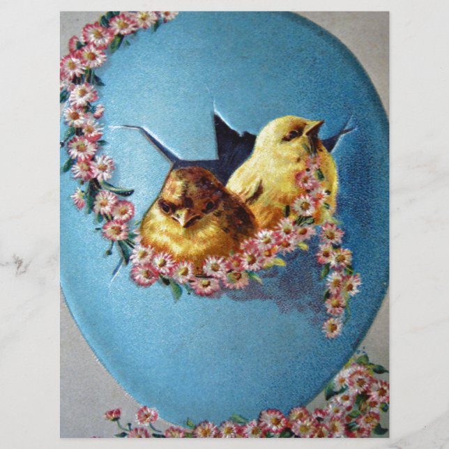 Papier Bonjour à Pâques 1909 (Devant)