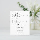 Papier Bonjour Baby shower Invitation (Debout devant)
