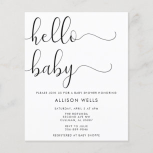 Papier Bonjour Baby shower Invitation