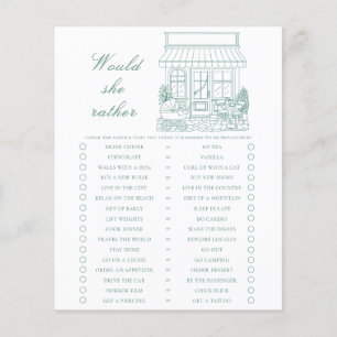 Papier Bonjour Bebe Baby shower Ce qu'elle préfèrerait