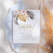 Papier Bonjour bébé | Boho Pampas Grass & Séché Palm Budg