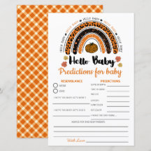 Bonjour Bébé Fille Citrouille Sexe Prédiction neut