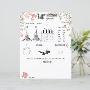 Papier Bonjour Bebe French Baby Predictions Wives Game