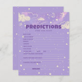 Papier Bonjour Bébé Purple Dream Prédiction Pour Baby sho (Devant / Derrière)