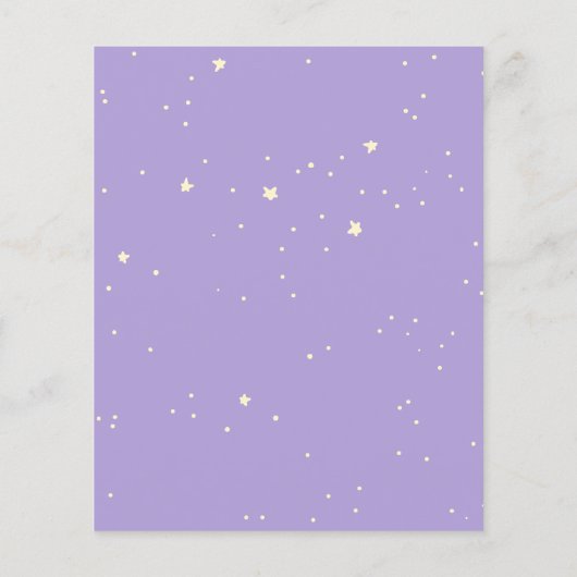 Papier Bonjour Bébé Purple Dream Prédiction Pour Baby sho (Dos)