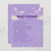 Papier Bonjour Bébé Purple Dream Qui Connaît Maman Bébé (Devant / Derrière)