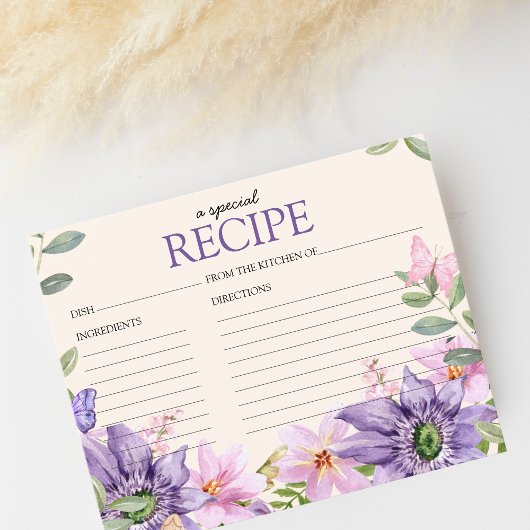 Papier Bonjour donne ses papillons Recette Card Fête des