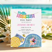 Papier Bonjour Summer Pool Party Anniversaire Budget Invi