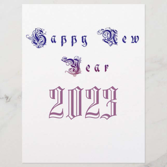 Papier Bonne année 2023 (Devant)