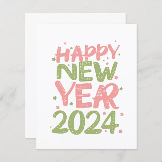 Papier Bonne année 2024 (Devant / Derrière)