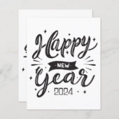 Papier Bonne année 2024 (Devant / Derrière)