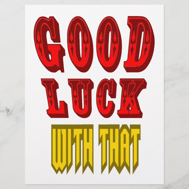 Papier Bonne chance avec ça (Devant)