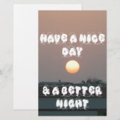 Papier Bonne journée et meilleure nuit (Devant / Derrière)