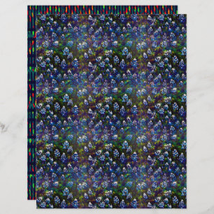 Papier Bonnet bleu petit design à deux côtés