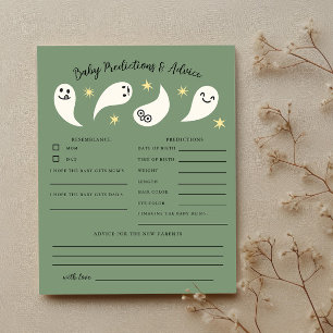 Papier Boo Green Baby shower Bébé Prédictions et conseils