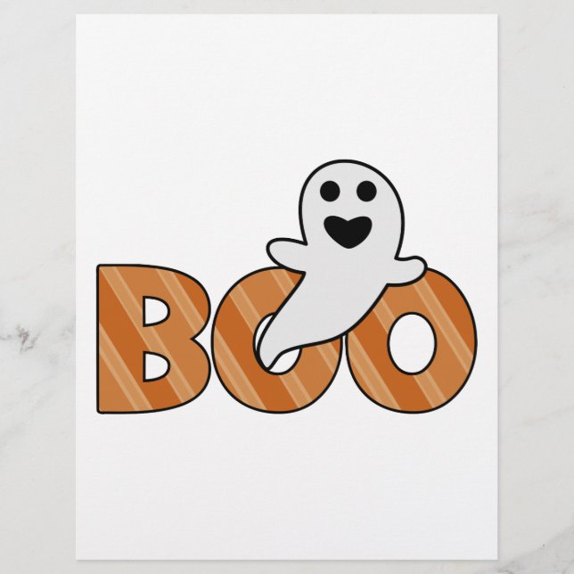 Papier BOO Halloween Éffrayant (Devant)