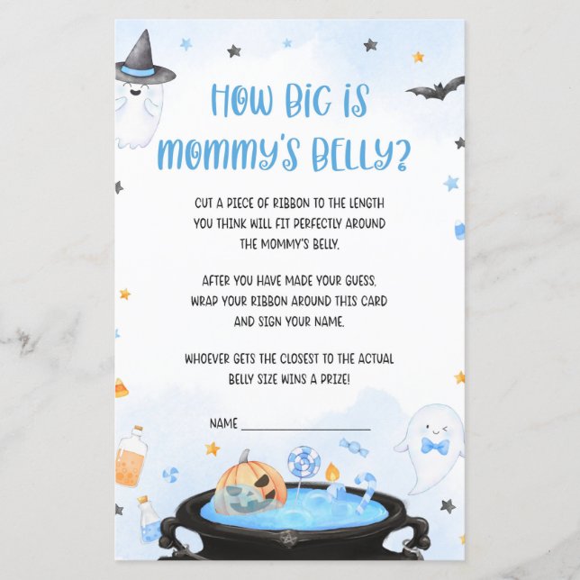 Papier Boo-oy Halloween Quelle est la taille Mommys Belly (Devant)