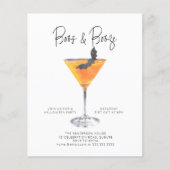 Papier Boos Budget & Booze Cocktail Halloween Party (Devant)