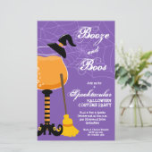 Papier Booze de sorcière et Boos Budget Halloween Invitat (Debout devant)