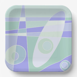 Papier Bord Abstract surfpasta Paars groen