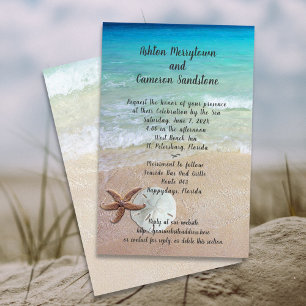 Papier Bord de mer Mariage Dollar Invitation