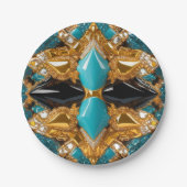 Papier bord met Bahamas Kleuren Ontwerp (Voorkant)